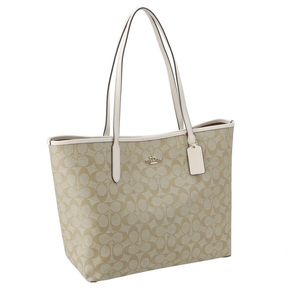 Coach Signature Khaki Shoulder Bag Purse - Picture 1 of 15